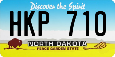 ND license plate HKP710