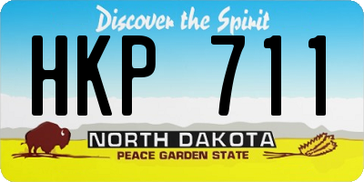 ND license plate HKP711