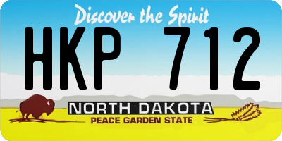 ND license plate HKP712