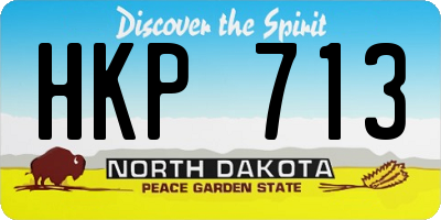 ND license plate HKP713