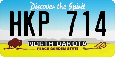 ND license plate HKP714
