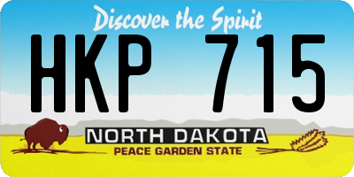 ND license plate HKP715