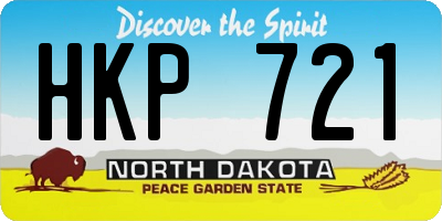 ND license plate HKP721