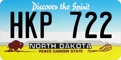 ND license plate HKP722