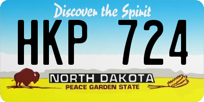 ND license plate HKP724