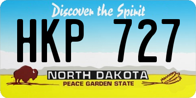 ND license plate HKP727