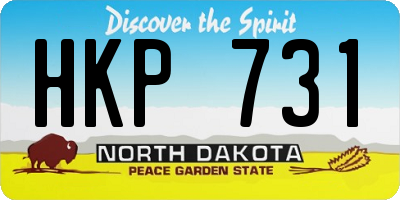 ND license plate HKP731