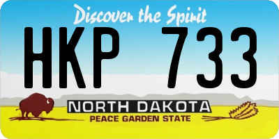 ND license plate HKP733