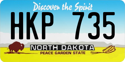ND license plate HKP735
