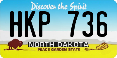 ND license plate HKP736