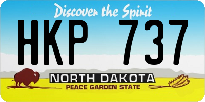 ND license plate HKP737