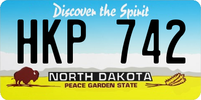 ND license plate HKP742