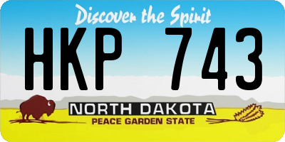 ND license plate HKP743