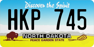ND license plate HKP745