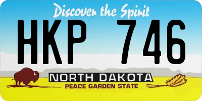 ND license plate HKP746