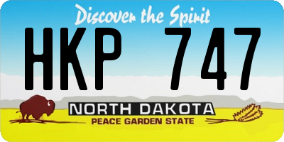 ND license plate HKP747