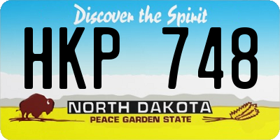 ND license plate HKP748