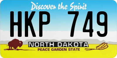 ND license plate HKP749