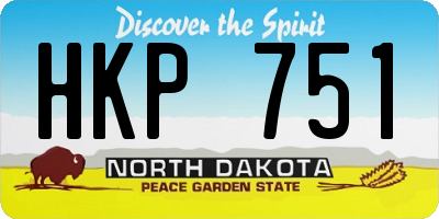 ND license plate HKP751
