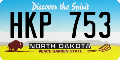ND license plate HKP753