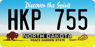ND license plate HKP755