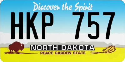 ND license plate HKP757