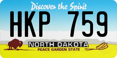 ND license plate HKP759