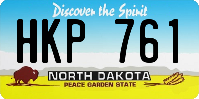 ND license plate HKP761