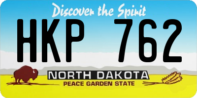 ND license plate HKP762