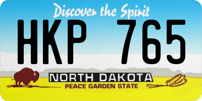 ND license plate HKP765