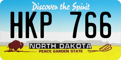 ND license plate HKP766
