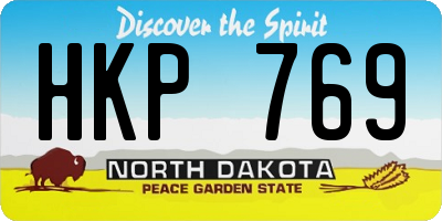 ND license plate HKP769