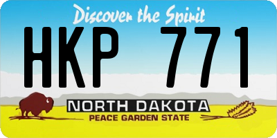 ND license plate HKP771