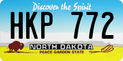 ND license plate HKP772