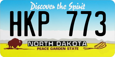ND license plate HKP773