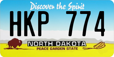 ND license plate HKP774