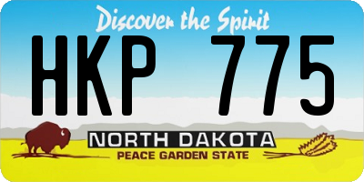 ND license plate HKP775