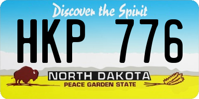 ND license plate HKP776