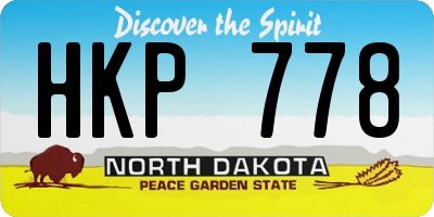 ND license plate HKP778