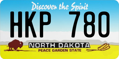 ND license plate HKP780