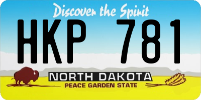 ND license plate HKP781
