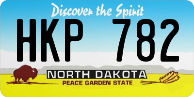ND license plate HKP782