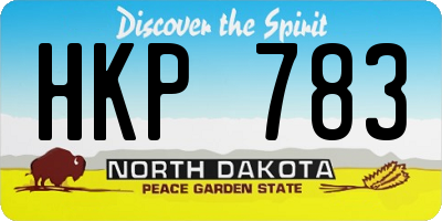 ND license plate HKP783