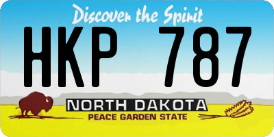 ND license plate HKP787