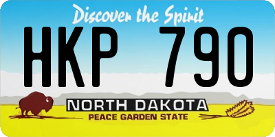 ND license plate HKP790