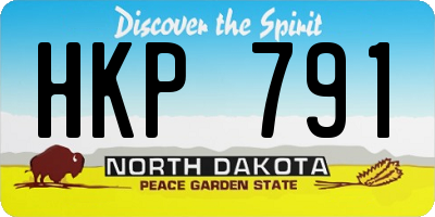 ND license plate HKP791