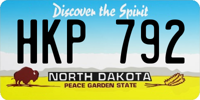 ND license plate HKP792
