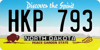ND license plate HKP793