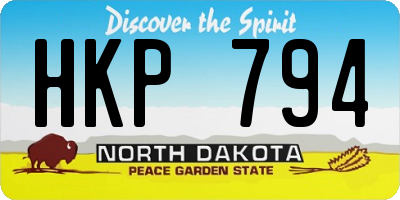 ND license plate HKP794