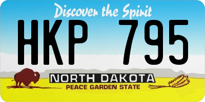 ND license plate HKP795